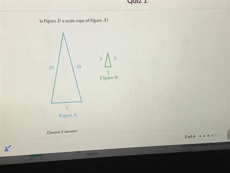 Is Figure B is a scale copy of figure A-example-1