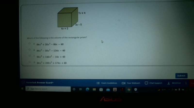 Which of the following is the volume of the rectangular prism-example-1