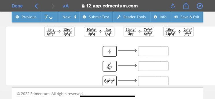 Drag the tiles to the correct boxes to complete the pairs. Match each division of-example-1