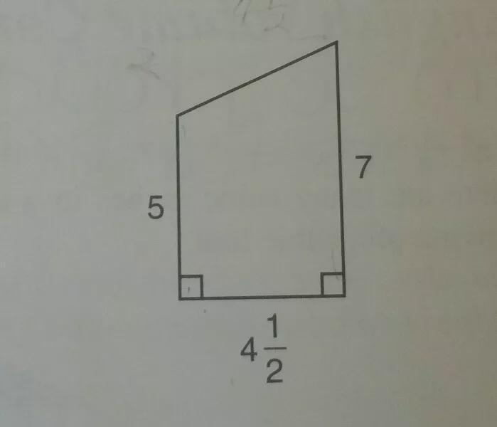 Find the area of the trapezoid. Dimensions are in inches.-example-1