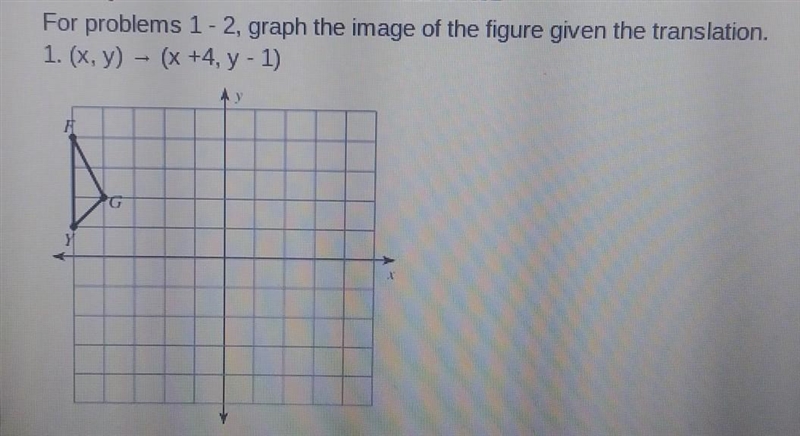 For problems 1-2 graph the image of the figure given in the translation-example-1