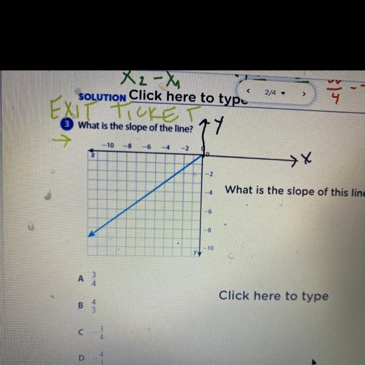 what is the slope of the line elon choose d as the correct answer how might he have-example-1