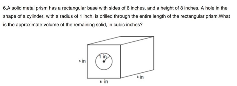 What is the approximate volume of the remaining solid, in cubic inches?-example-1