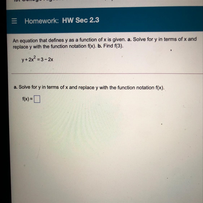 Solve for y in terms of x-example-1