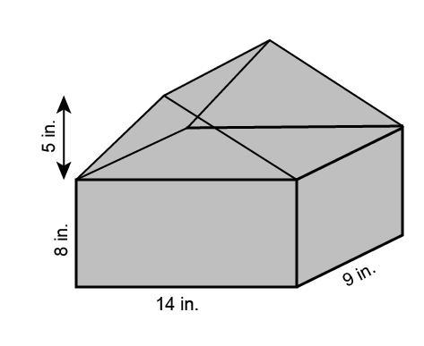 What is the volume of this figure? A, 2520 in³ B. 1638 in³ C. 1323 in³ D. 935 in³-example-1