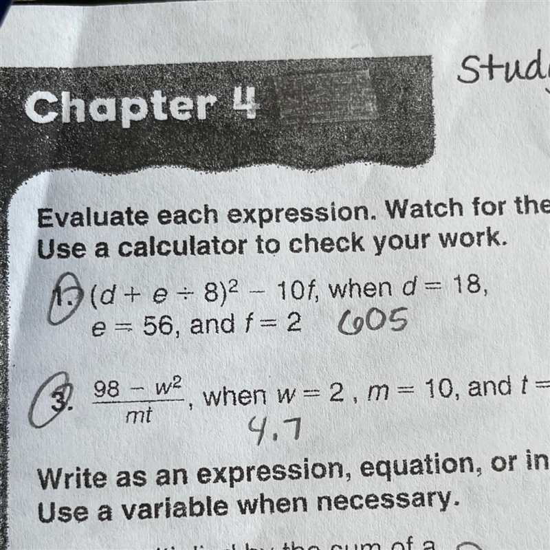 I need help on num.1 great explanation=5 stars , I am writing this down in my notebook-example-1