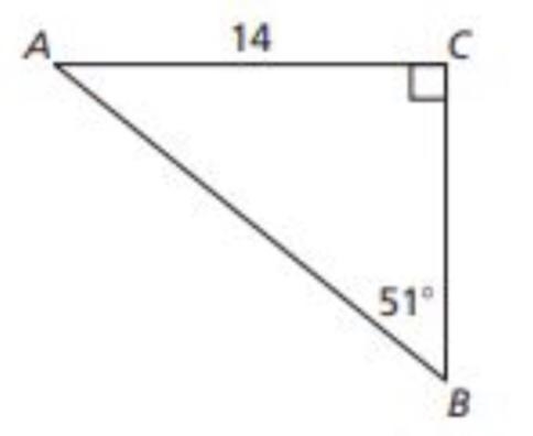 Solve the right triangle (all sides and angles) please help!!!-example-1