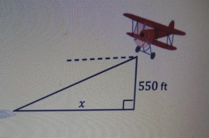 an airplane pilot find the measure of the angle depression the edge of the runway-example-1