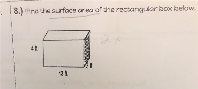 Find the surface area of the rectangular box below-example-1