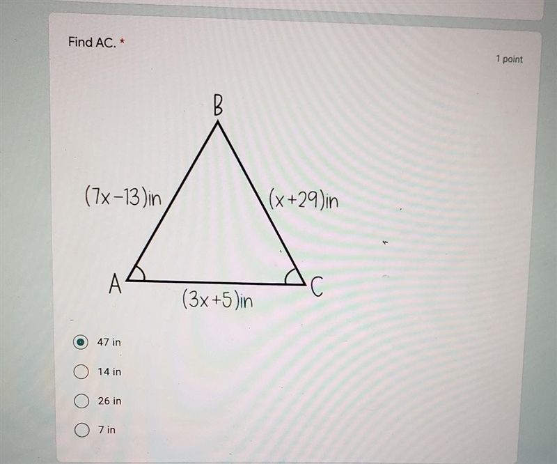 Solve this question Find AC​-example-1