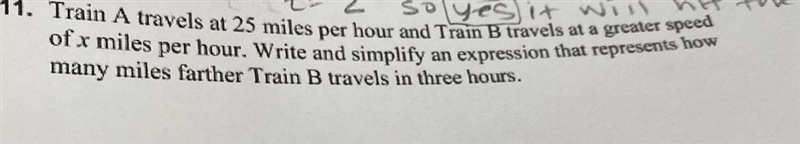 Train a travels at 25 mph and train Beach Ave is at a greater speed of X miles per-example-1