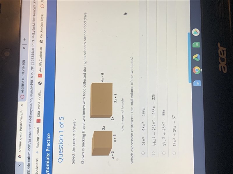 Shawn is packing these two boxes with food collected during his school's canned food-example-1