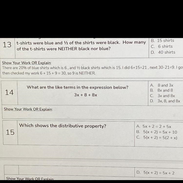 I need help with 14 I need answer and a explanation-example-1