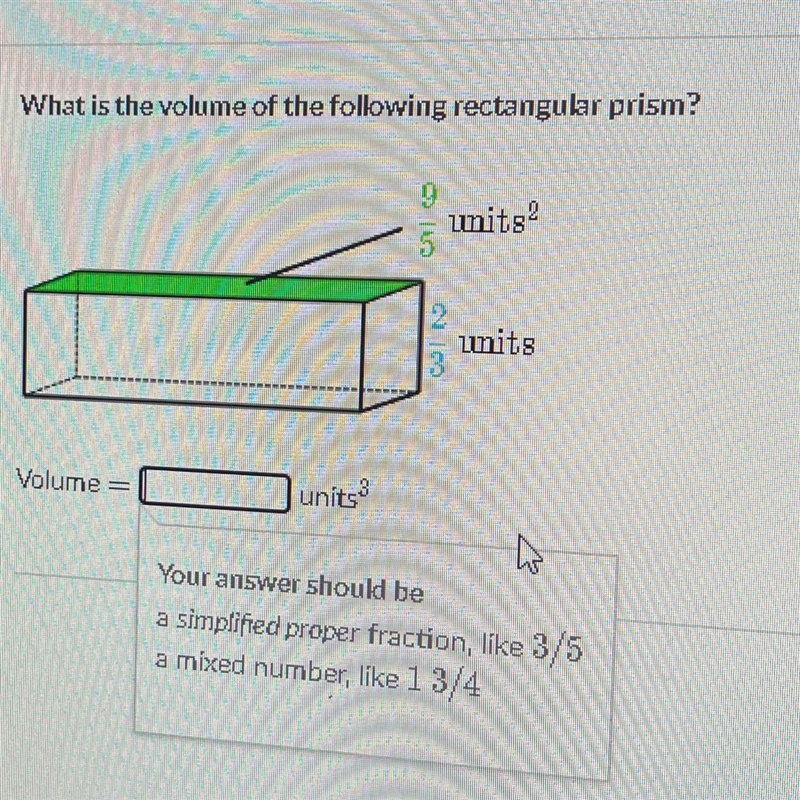 X What is the volume of the following rectangular prism?-example-1