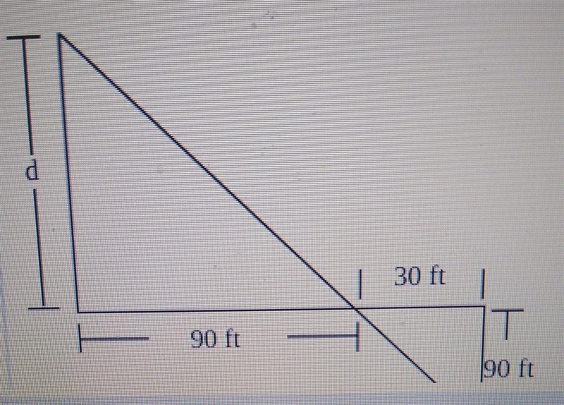 Find the distance d from across the river. Assume the triangles are similar and the-example-1