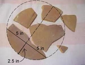 Pottery shards were recovered from an archeological dig, as shown in the figure above-example-1