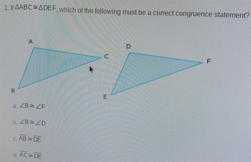 Which one of these must be a correct congruence statement-example-1