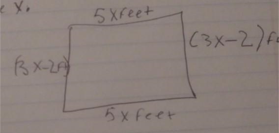 Express the perimeter of the rectangle as function of x.-example-1