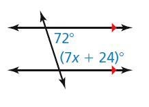 (blank)+(7x+24)=180 7x + (blank)+ = 180 7x = x =-example-1