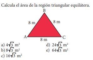 Calcula el área de la región triangular quilatera: ES PARA HOY PLS :'v-example-1