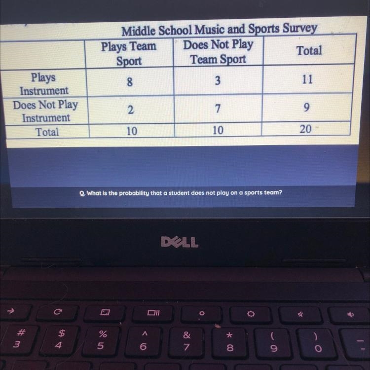 What is the probability that a student does not play on a sports team?-example-1