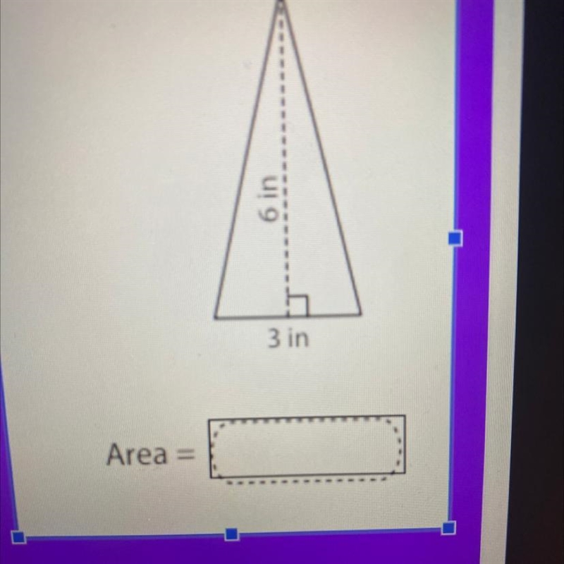 I need help finding the area for the given shape.-example-1