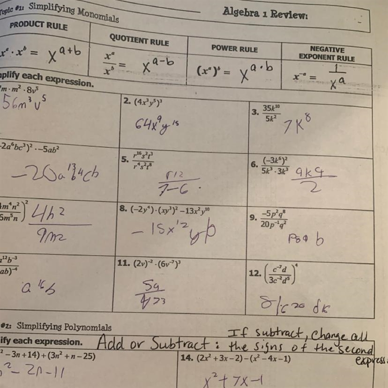 I need to know if these are correct and if they are not can someone pleas help me-example-1