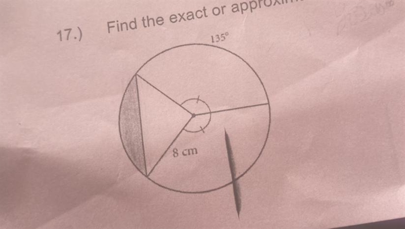 Find the exact or approximate area of the shaded region-example-1