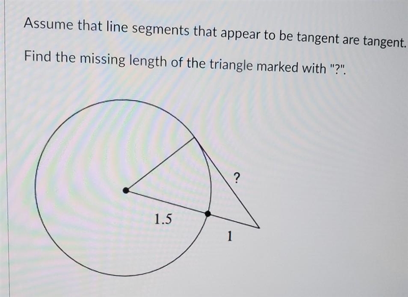 Find the missing length of the triangle marked with "?"-example-1