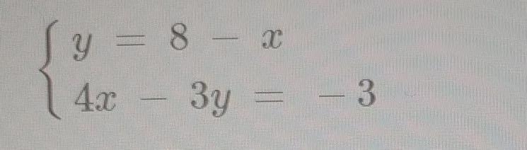 solve the system algebraically using the substitution methodA. (5, 3)B. (21, -13)C-example-1