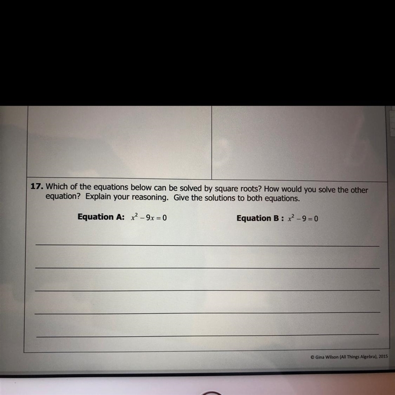 Which of the equations can be solved by squat roots? How would you solve the other-example-1