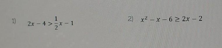 Find the solution yo each inequality algebraically and graphically. Represent the-example-1