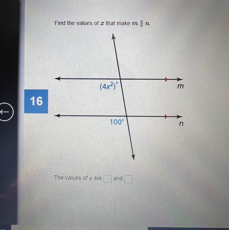 Find the values of x that make mlln-example-1