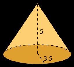 What’s the volume of this cone?-example-1