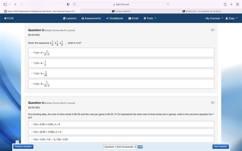 Given the sequence 3 1/3, 3 1/4, 3 1/5,..., and continues, what is f (n)?-example-1