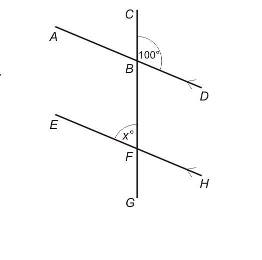 1. work out the size of angle x 2. give reasons for your answer-example-1