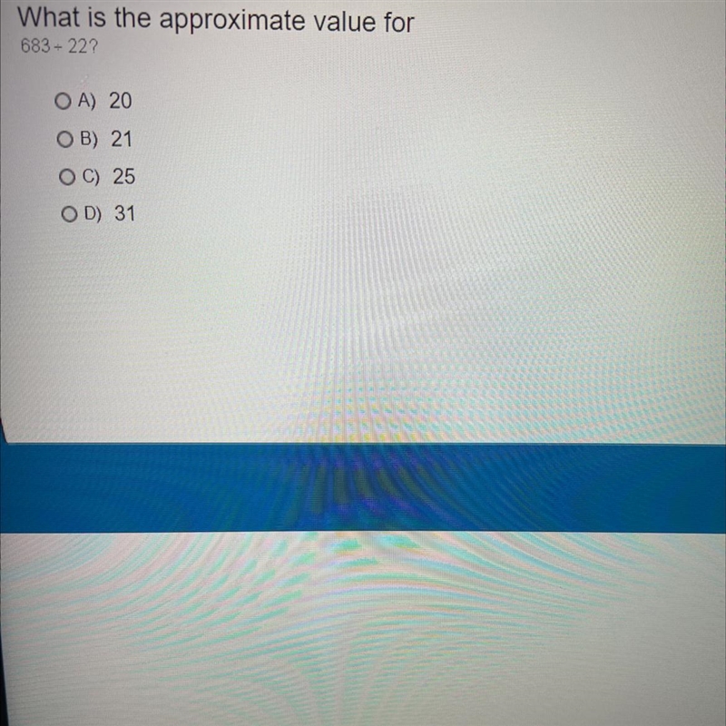 What is the approximate value for913 ÷ 27?A) 34B) 35C) 40D) 44-example-1