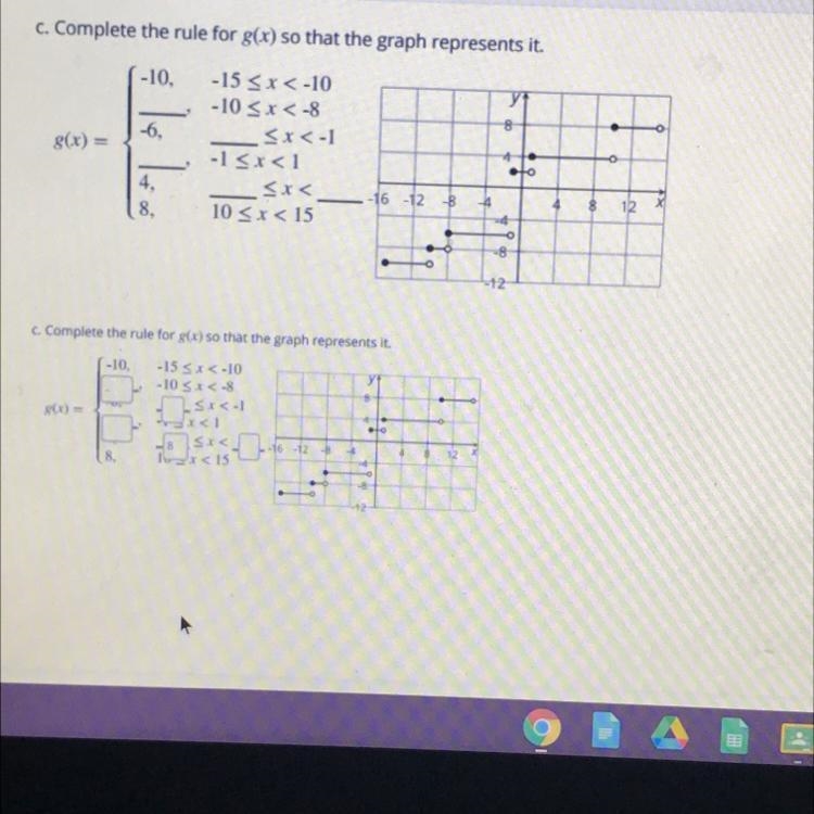 Complete the rule for g(x) so that the graph represents itThere are 5 blank spaces-example-1