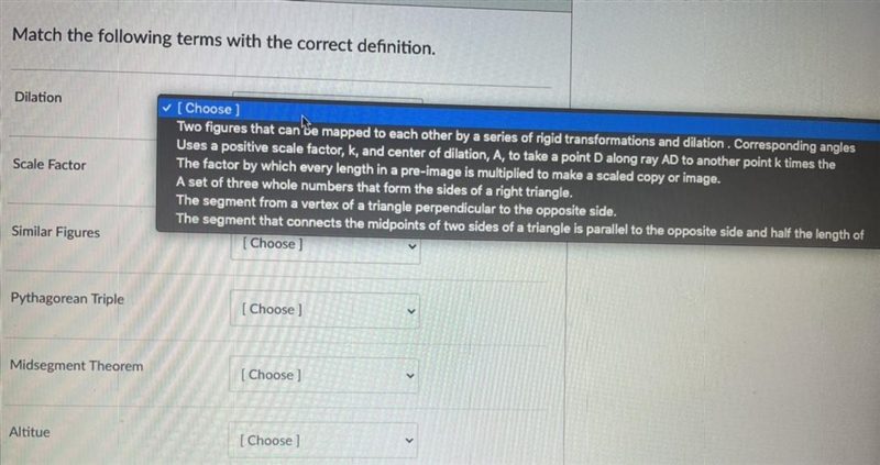 Match the following terms with the correct definitions Question is the picture down-example-1