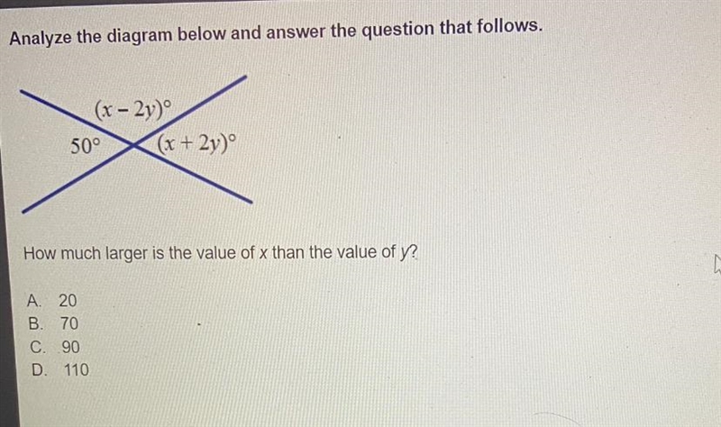 Analyze the diagram below and answer the question that follows how much larger is-example-1