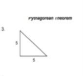 Find the length of the missing sideNumbers on the thing are 5 and 5-example-1