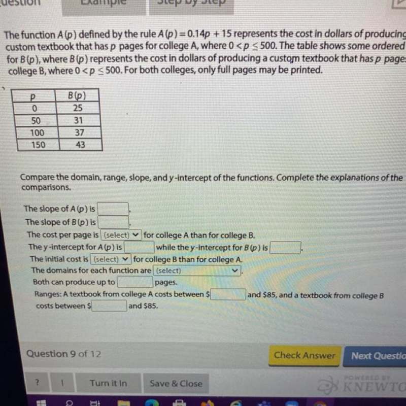 The function AD) defined by the rule AD)=0.140 + 15 represents the cost in dollars-example-1