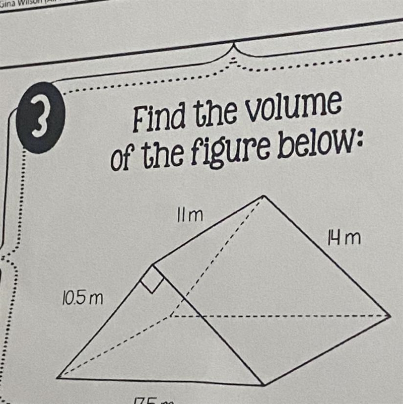 Find the volume of the figure below: Ilm Hm 105 m D Gina Wilson (All Things Algebra-example-1