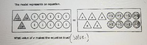 13. The model represents an equation. 1 1 1 1 À AC X DOOD D0000 solue.) What value-example-1