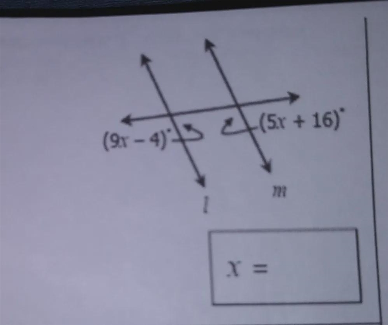 If l || m , find the value of x-example-1