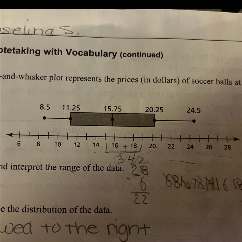 Are the data more spread out below Q1 or above Q3 ? Explain-example-1