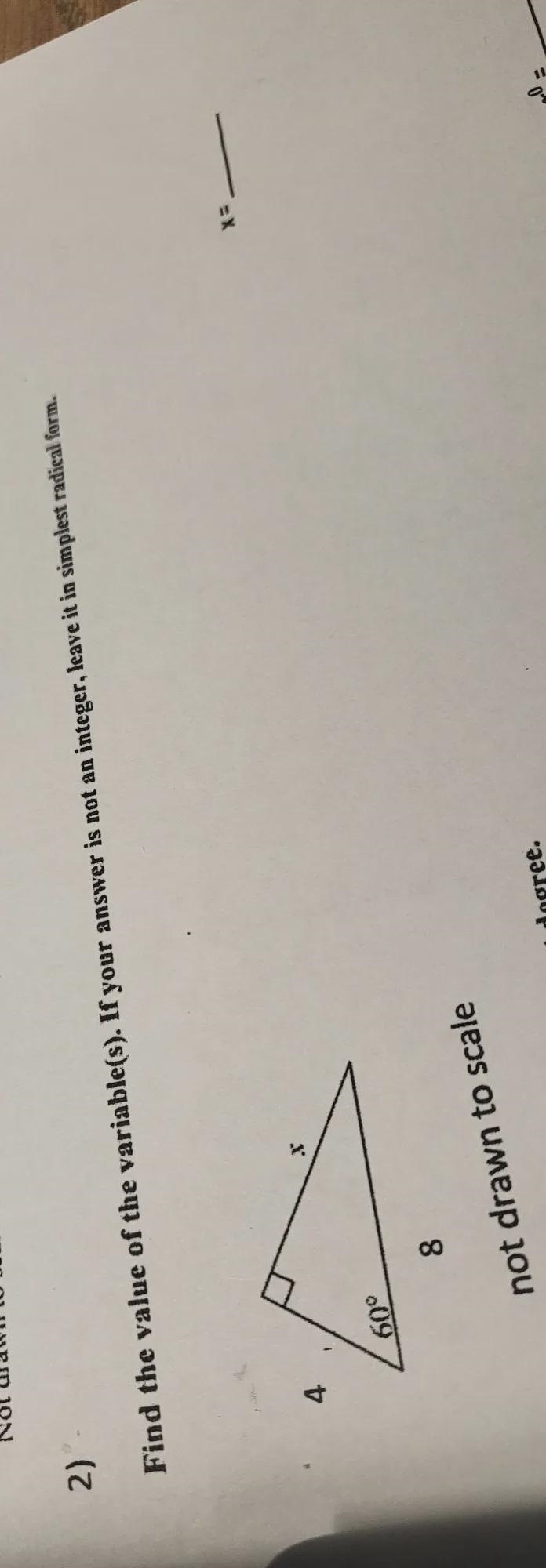 Find the Value oftge variables. if the answer is not an integer leave it in simplest-example-1