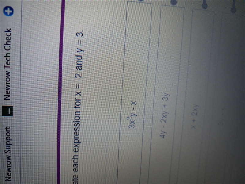 Solve X =-2 and y=3 3x to the 2nd power times y minus x-example-1