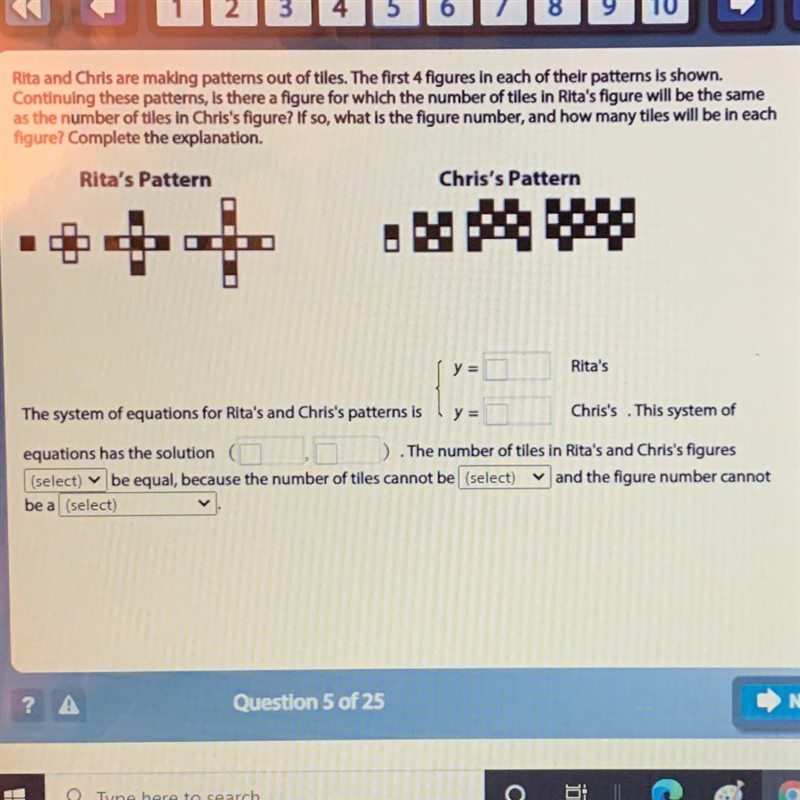 Please please help! Rita and Chris are making patterns out of tiles. The first 4 figures-example-1