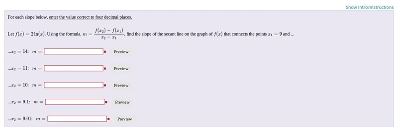 For each slope below, enter the value correct to four decimal places.-example-1